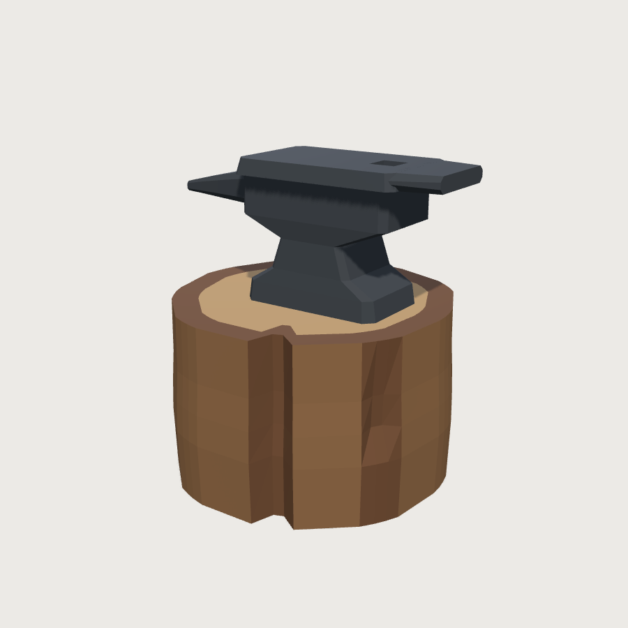 Anvil low-poly 3D model