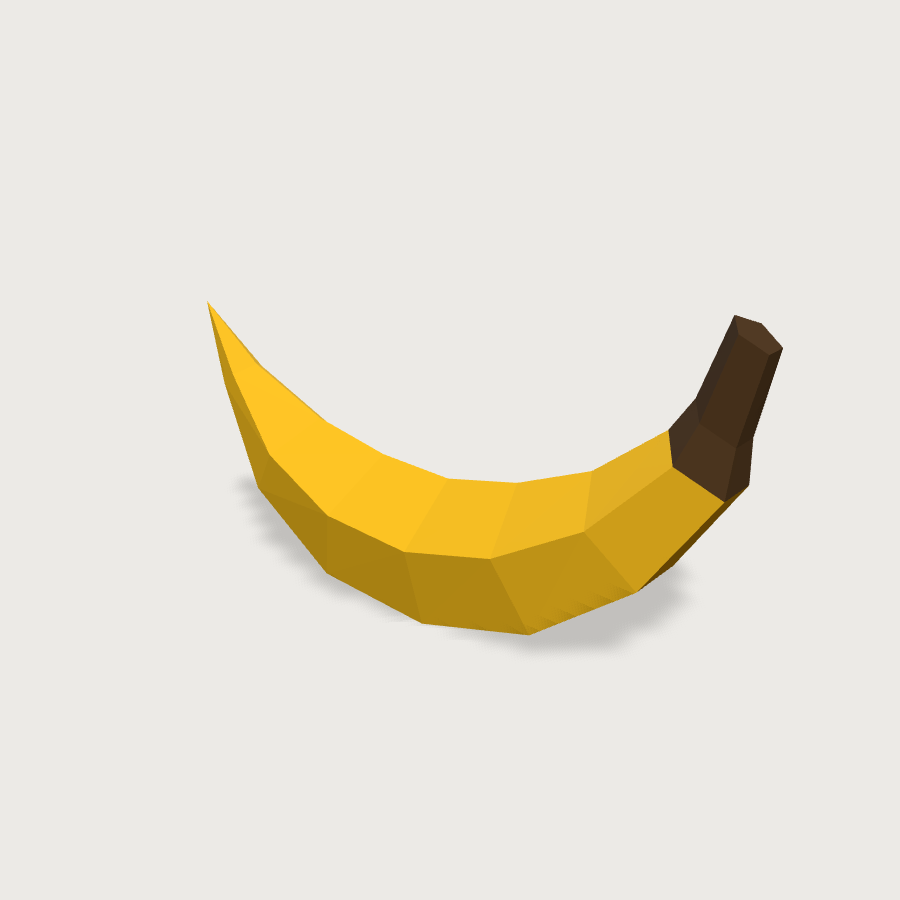 Banana low-poly 3D model