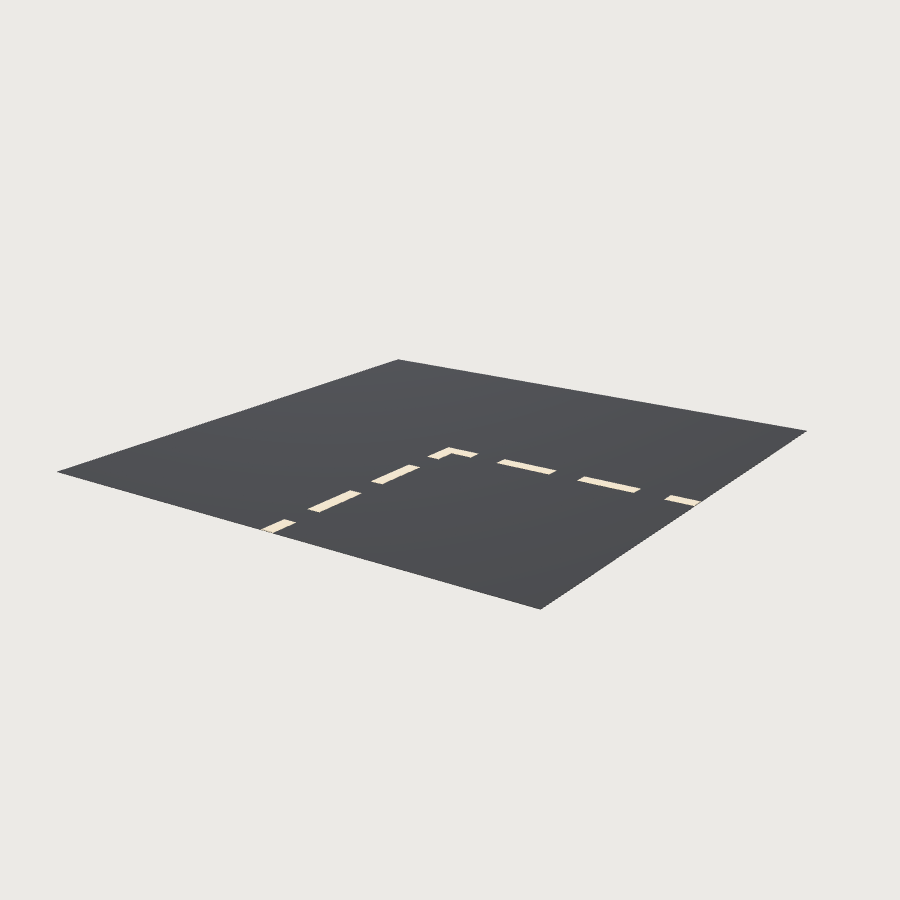 Corner Lane Decal low-poly 3D model