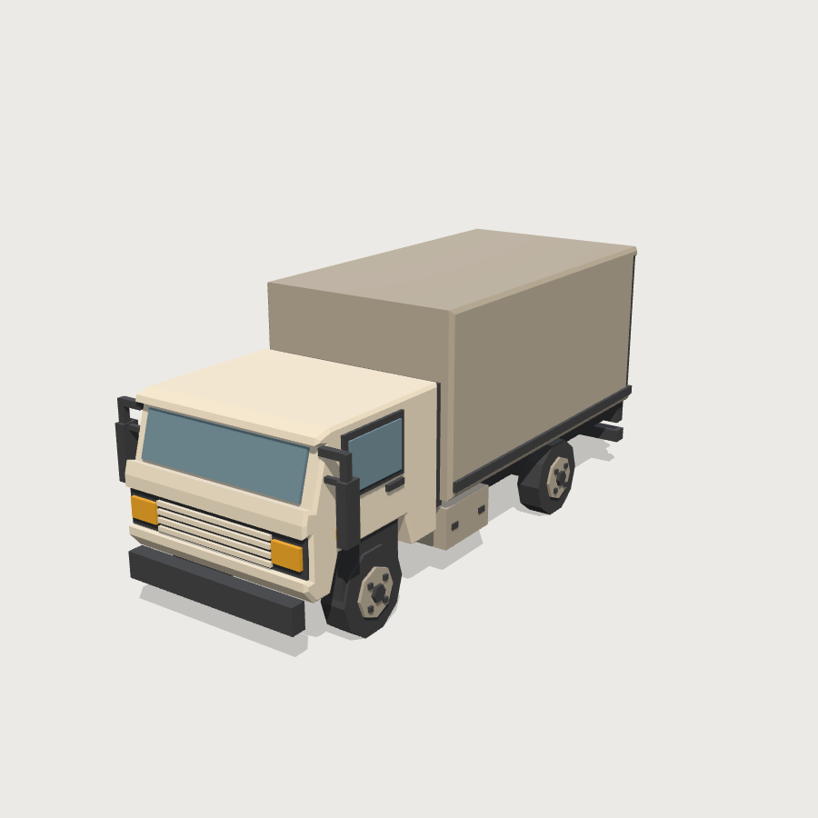 Delivery Truck low-poly 3D model