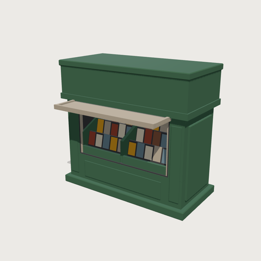 Newsstand low-poly 3D model