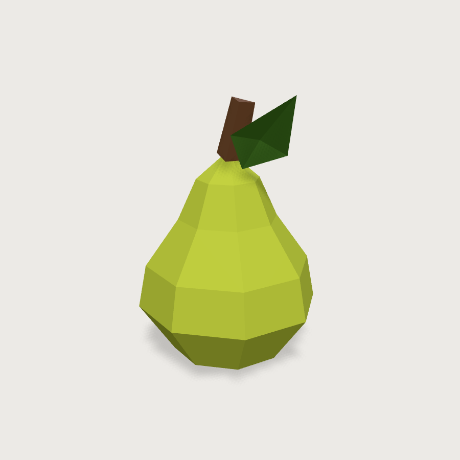 Pear low-poly 3D model