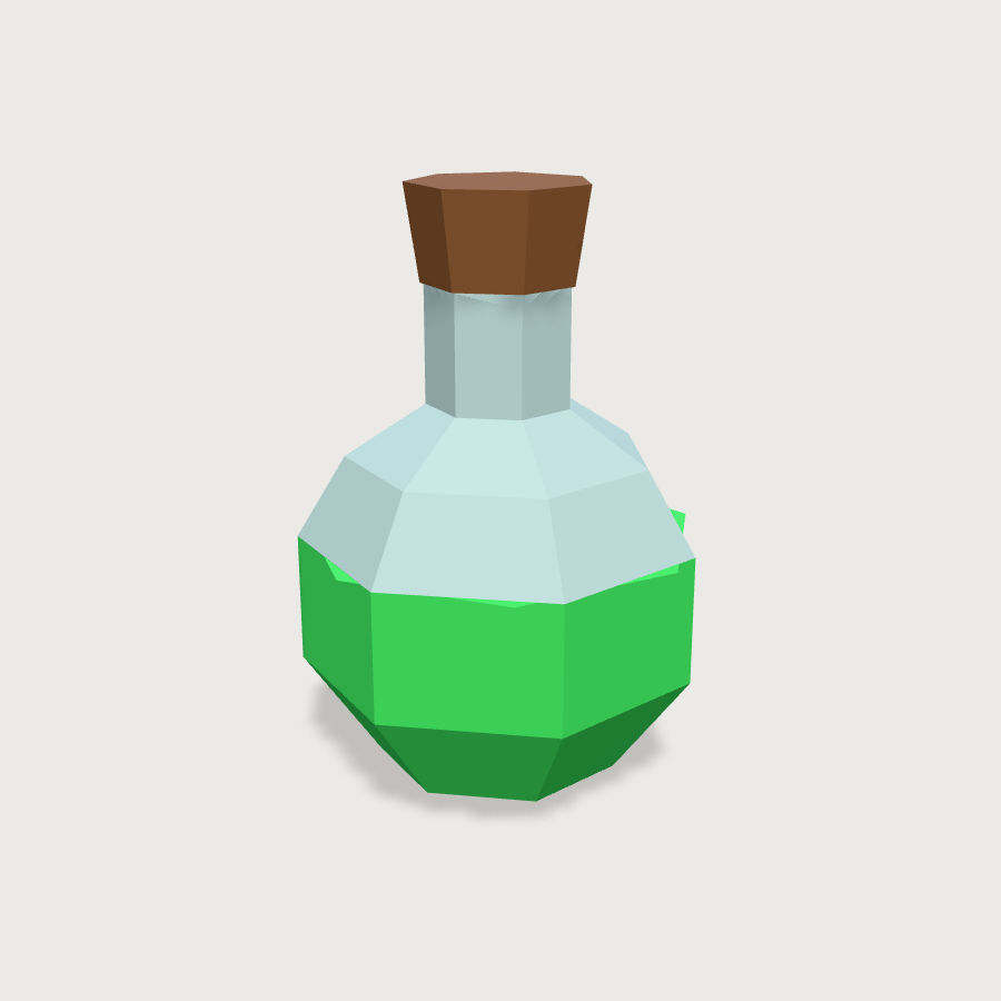 Potion Bottle low-poly 3D model