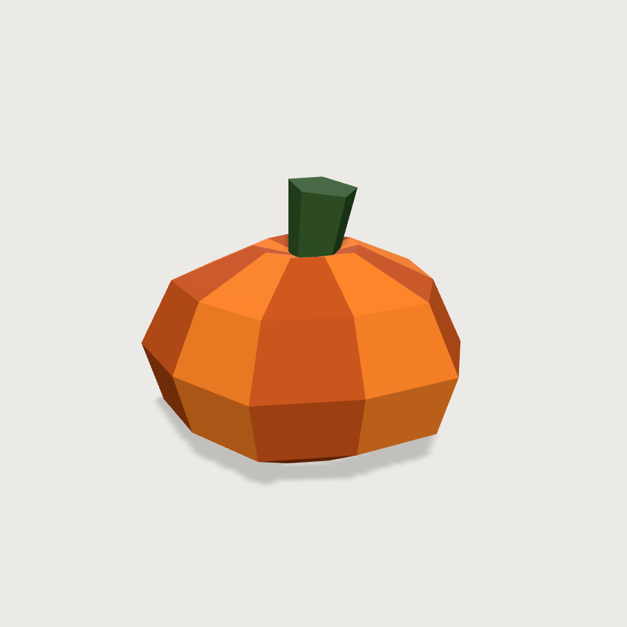 Pumpkin low-poly 3D model