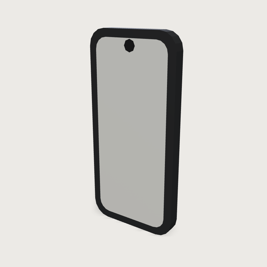 Smartphone low-poly 3D model